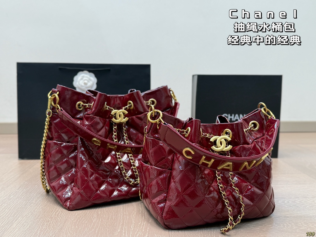 Chanel drawstring bucket bag