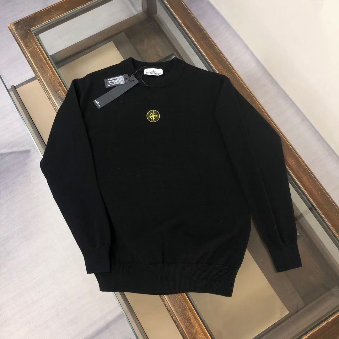 Stone island men's casual knit hoodie