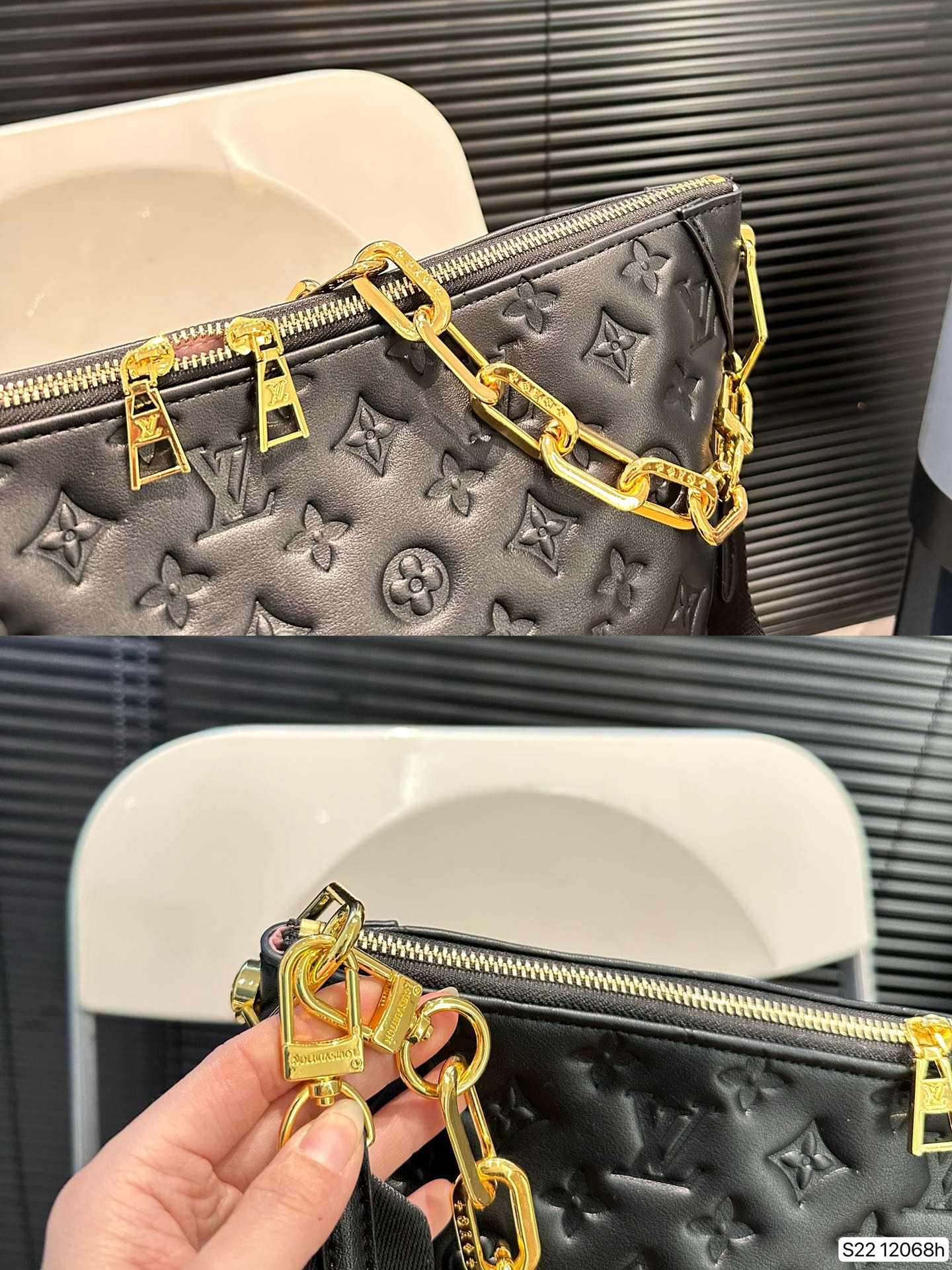LV chain Black handbag