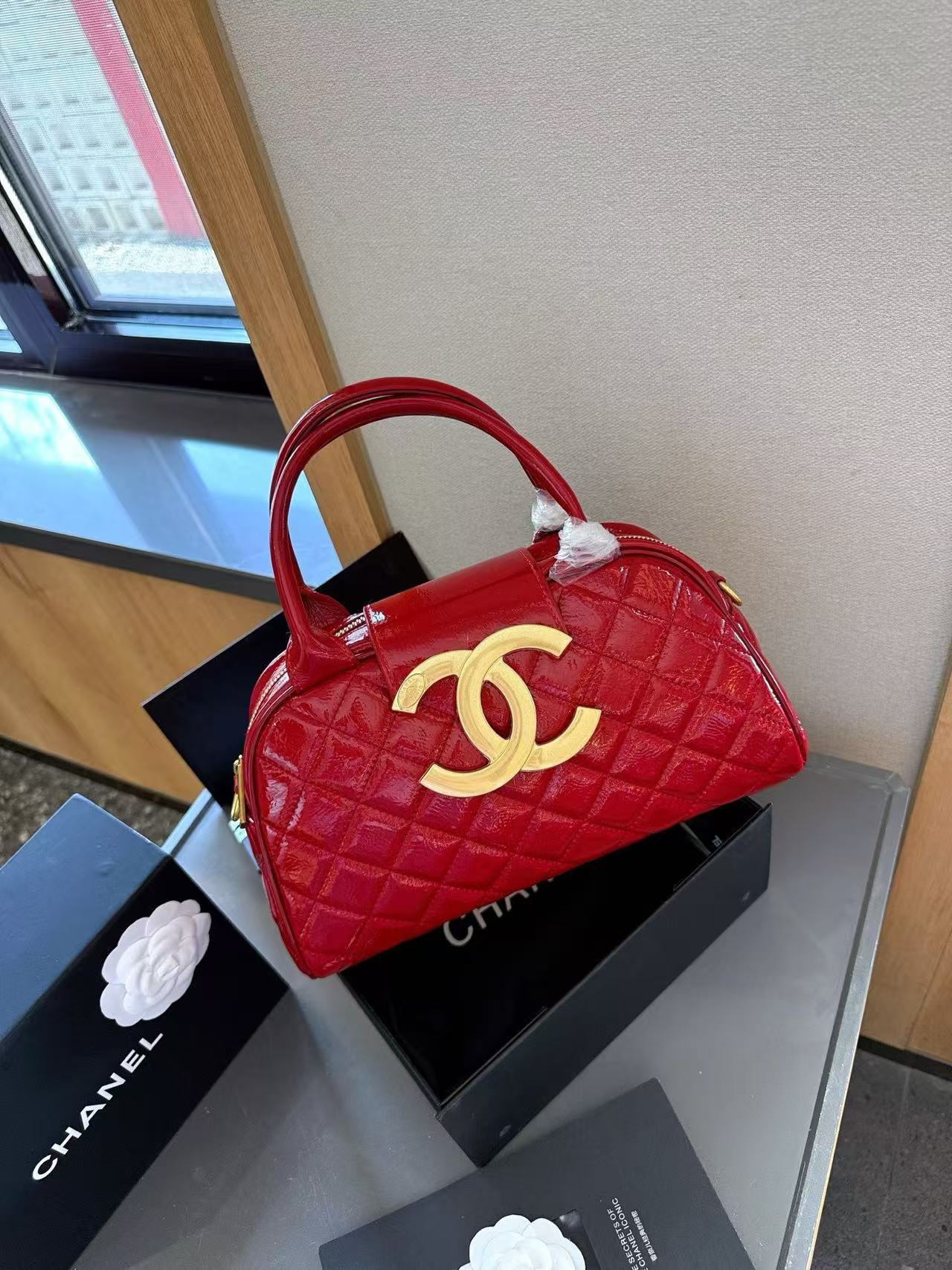 Vintage Chanel bowling bag