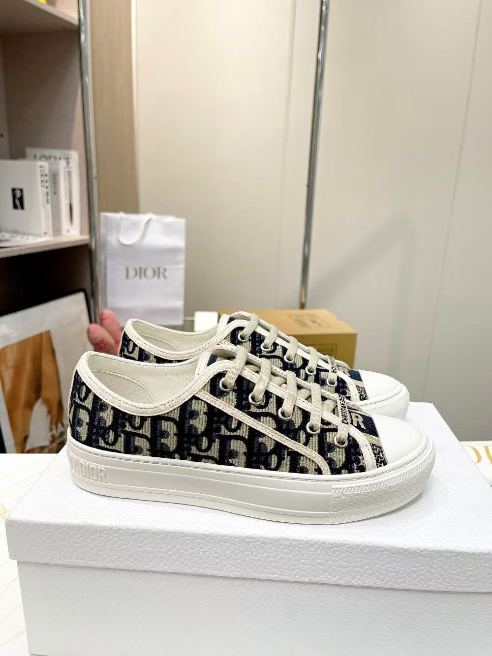 DIOR classic embroidered casual shoes