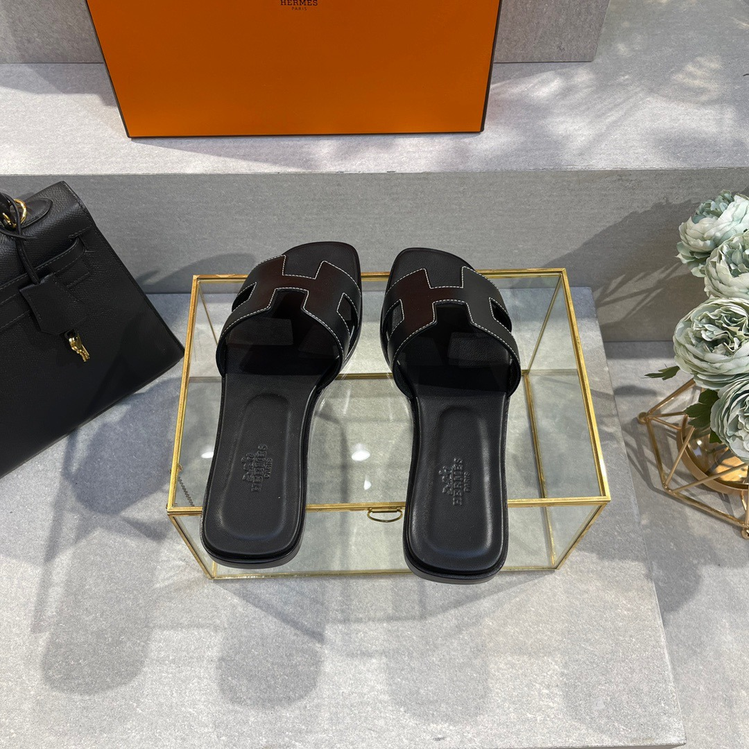 Hermes high version slippers