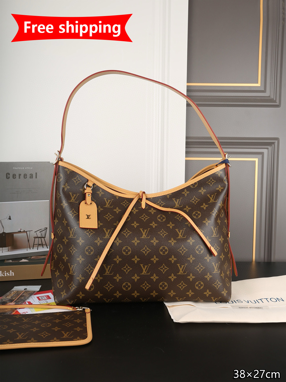 LV Carryall shopping Handbag shoulder carrier bag