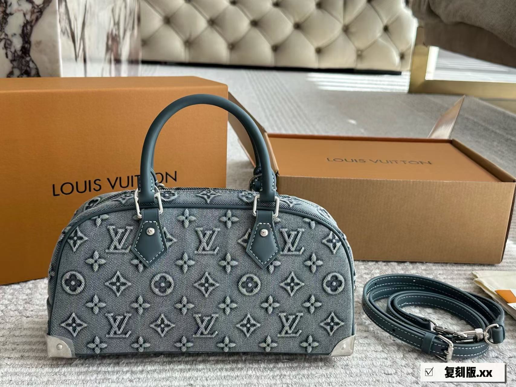 Louis Vuitton's new denim bowling bag