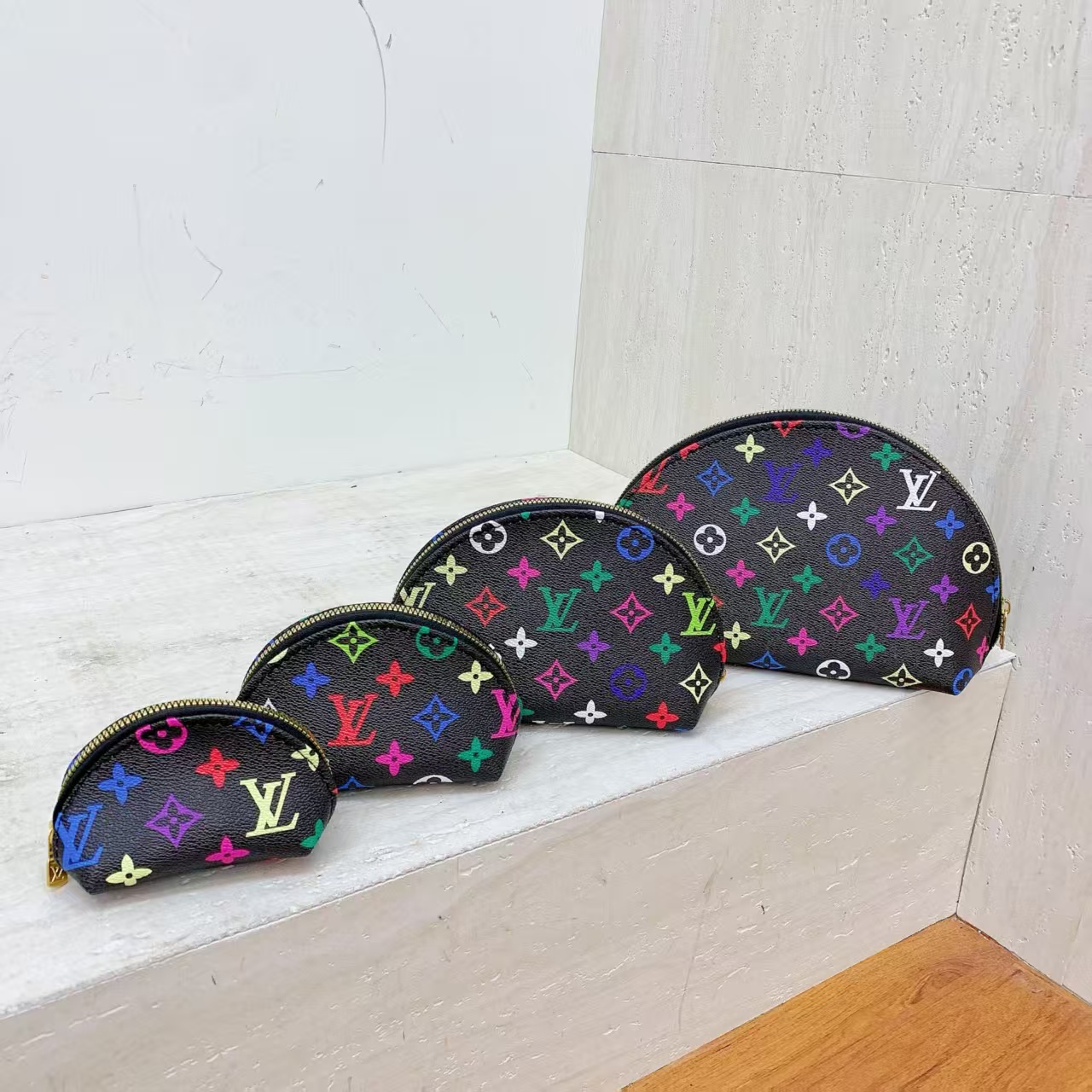 LV MCM Cosmetic bag set