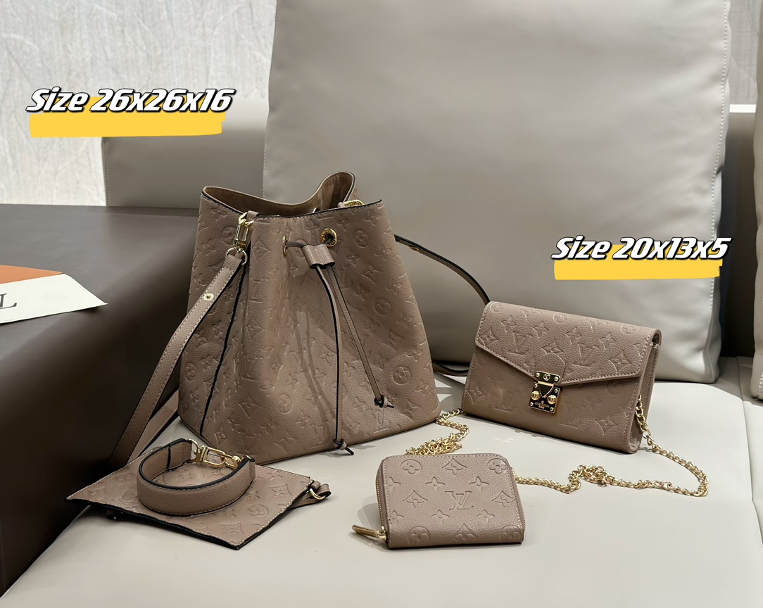 LV speedy bucket bag bundles set
