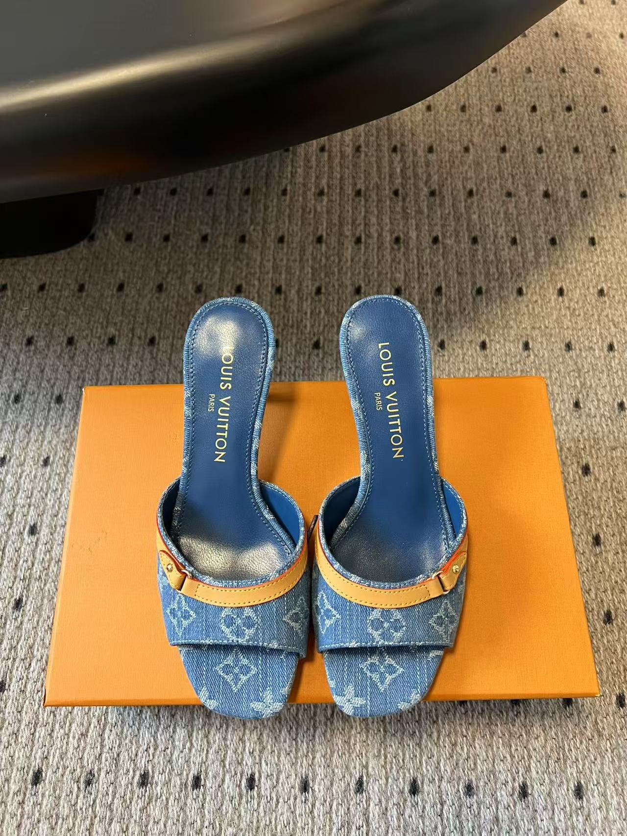 Louis Vuitton denim sandals
