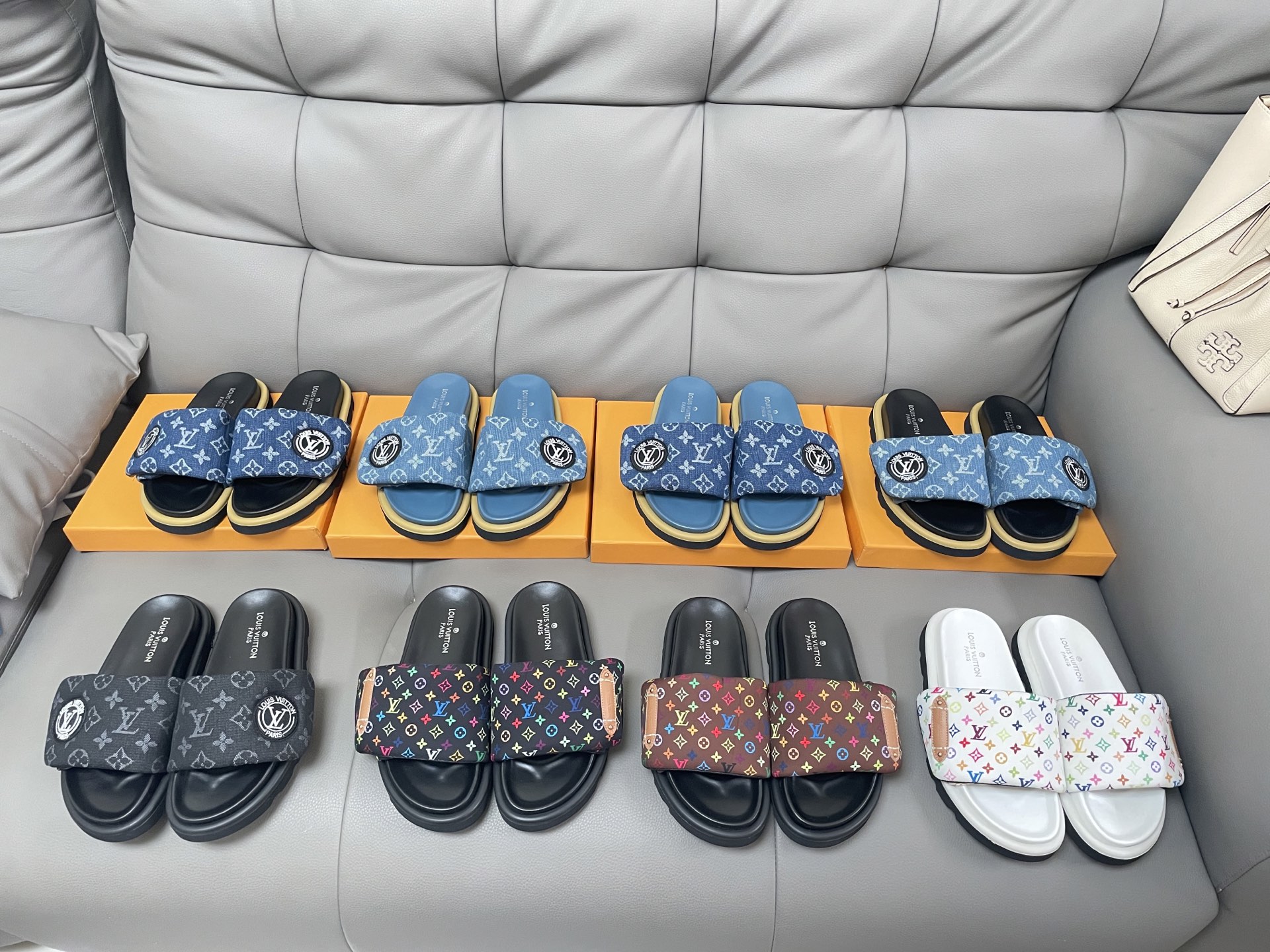 LV Louis Vuitton 25S Velcro Thick-soled Slippers