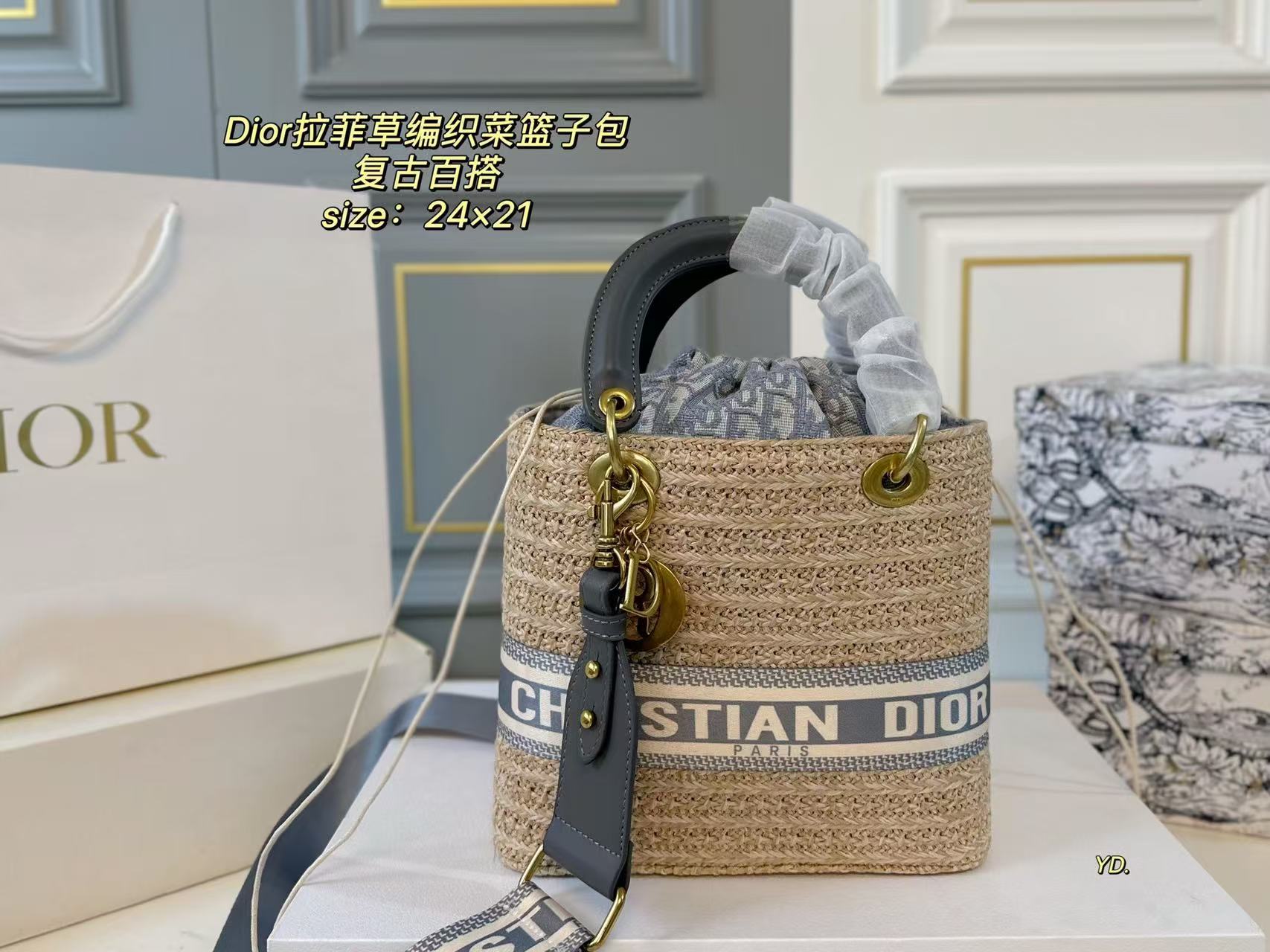 Dior woven handbag
