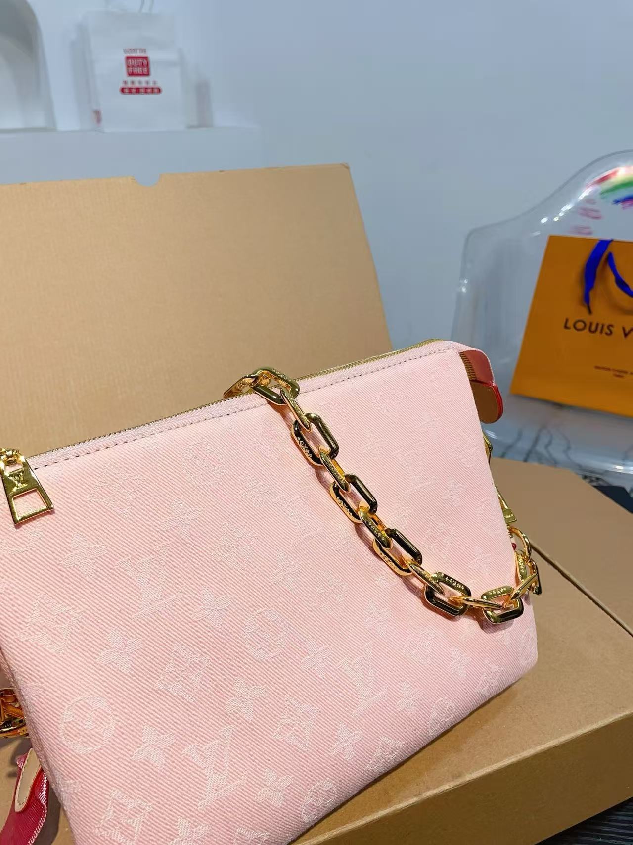 Louis Vuitton Denim Pink COUSSIN organ bag