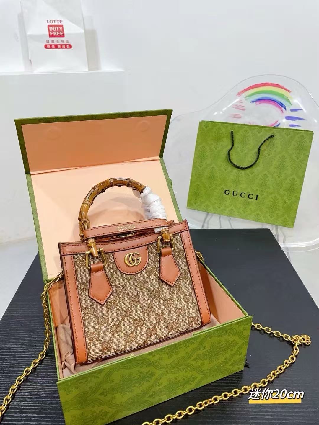Gucci diana bamboo chain handbag