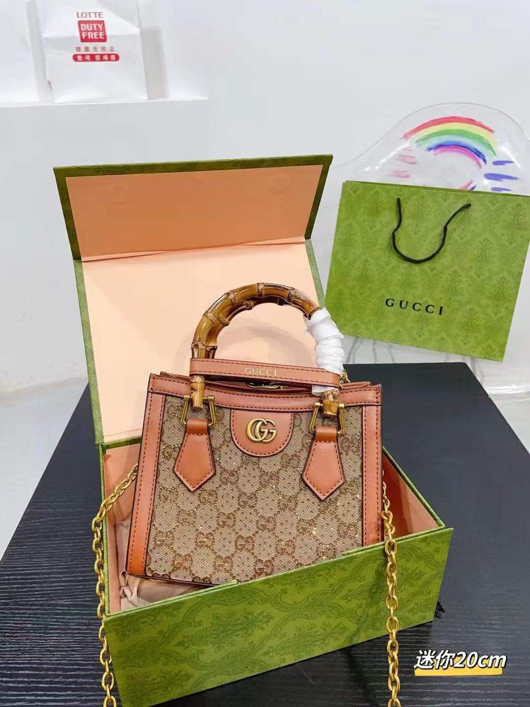 Gucci diana bamboo chain handbag