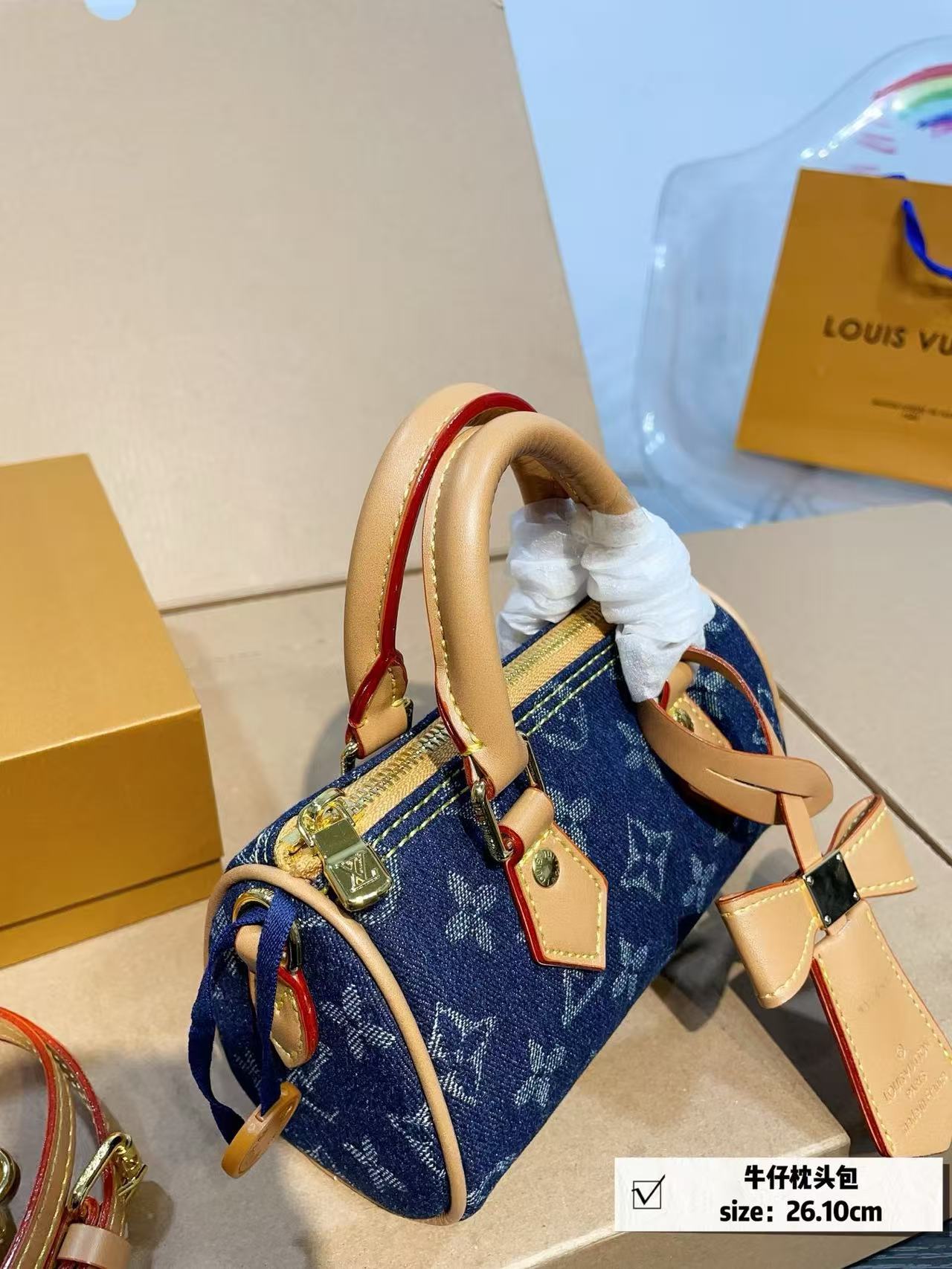 Louis Vuitton denim pillow bag