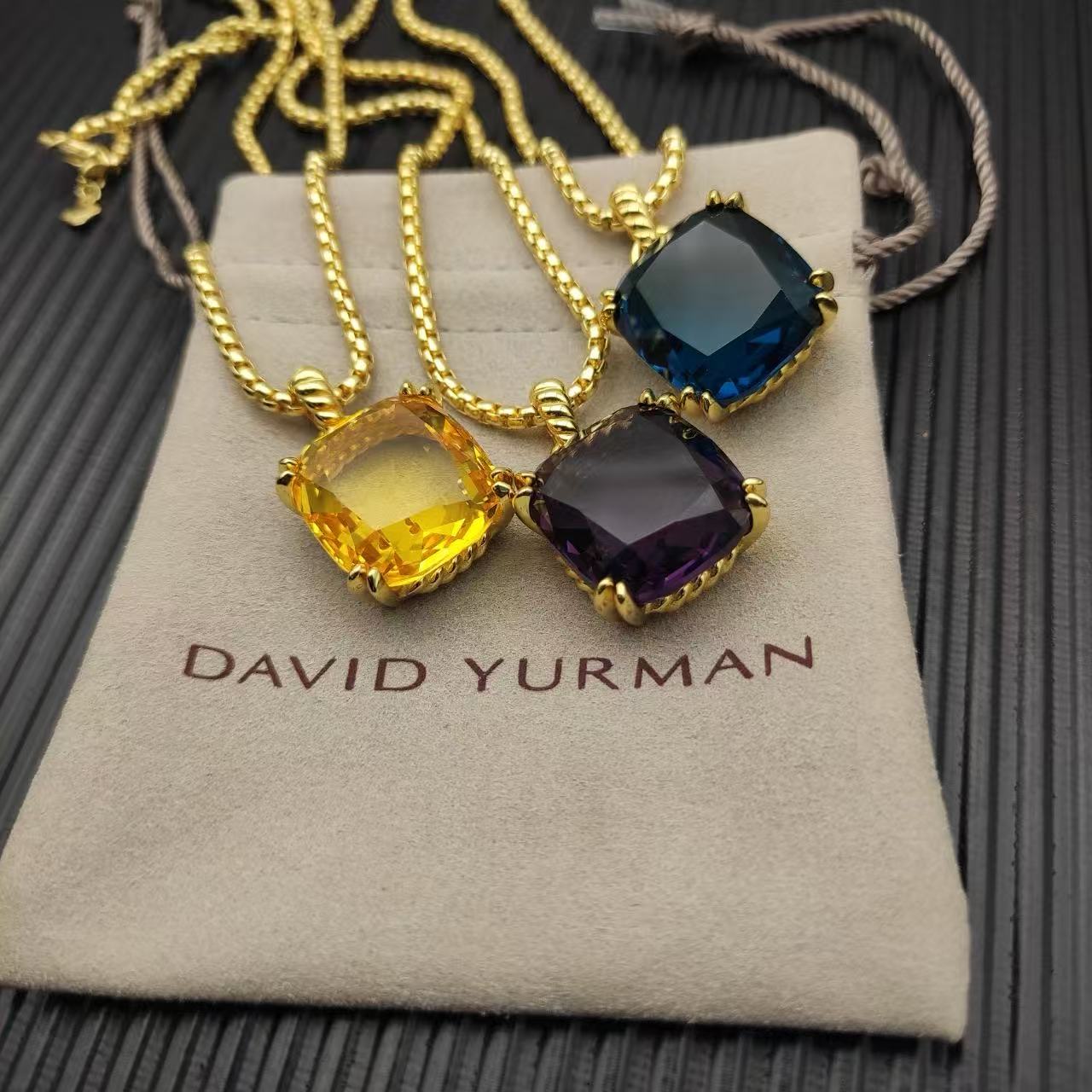 David Yurman 22mm amethyst Marbella necklace
