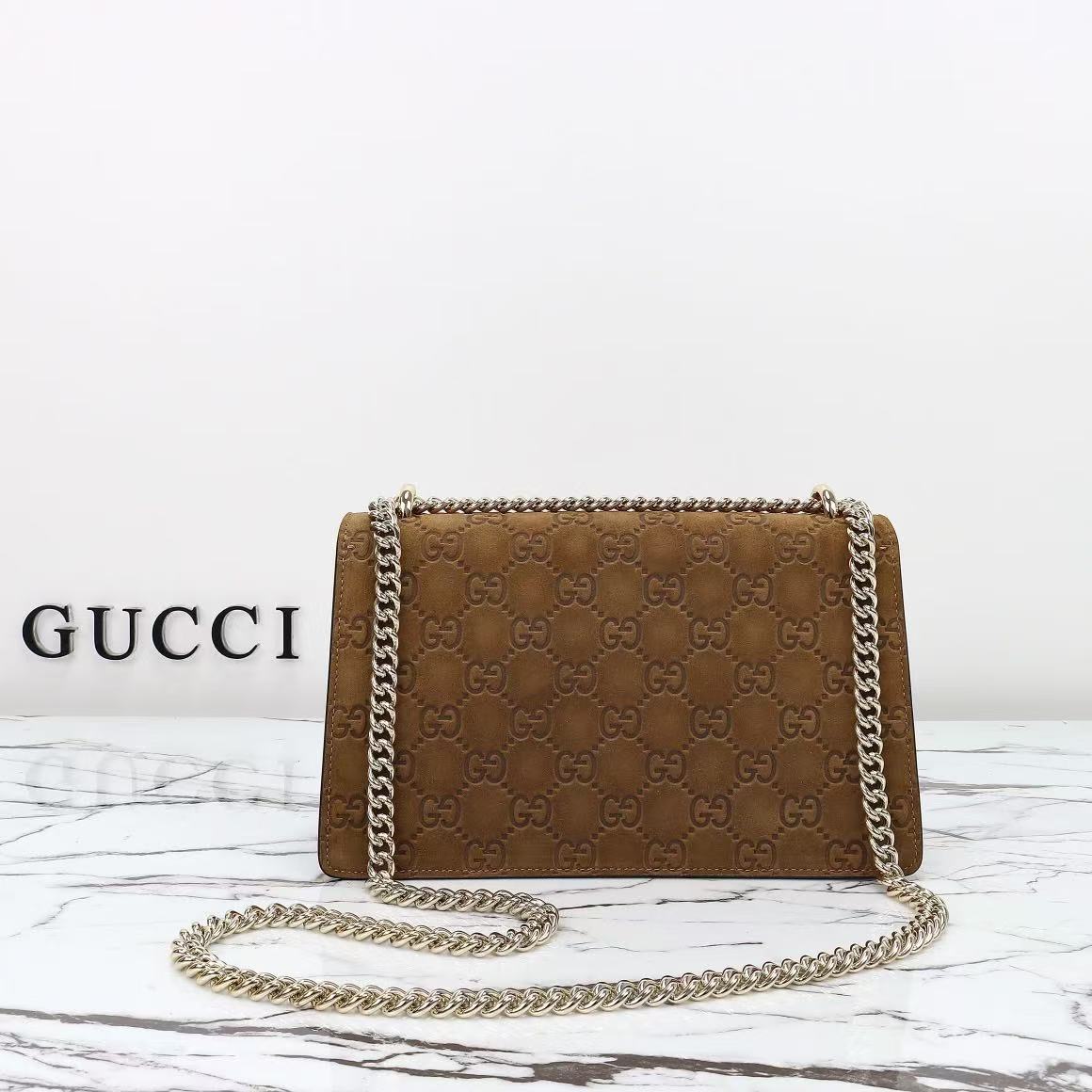 Gucci brown matte embossed Dionysus bag