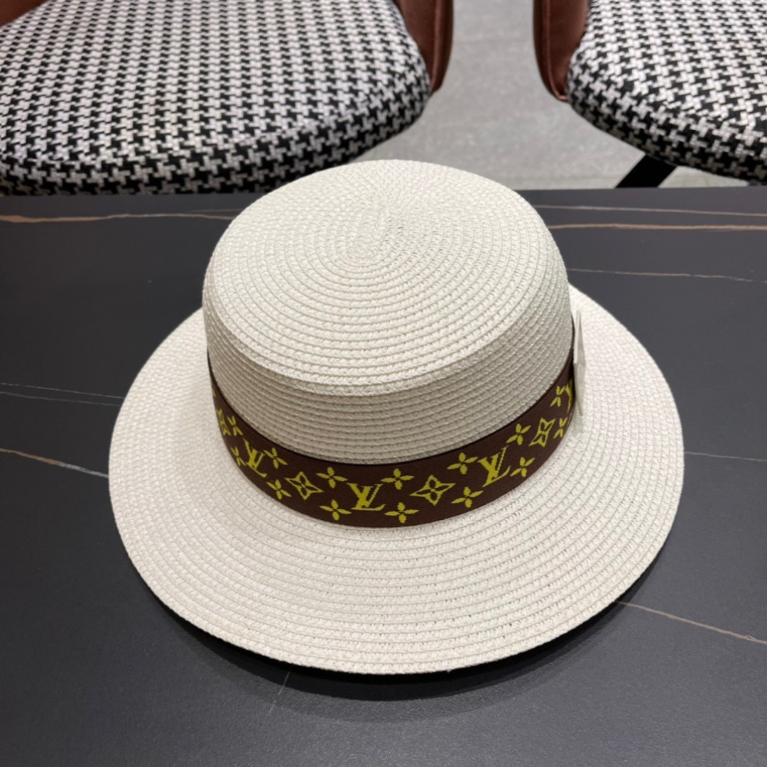 LV vacation straw hat