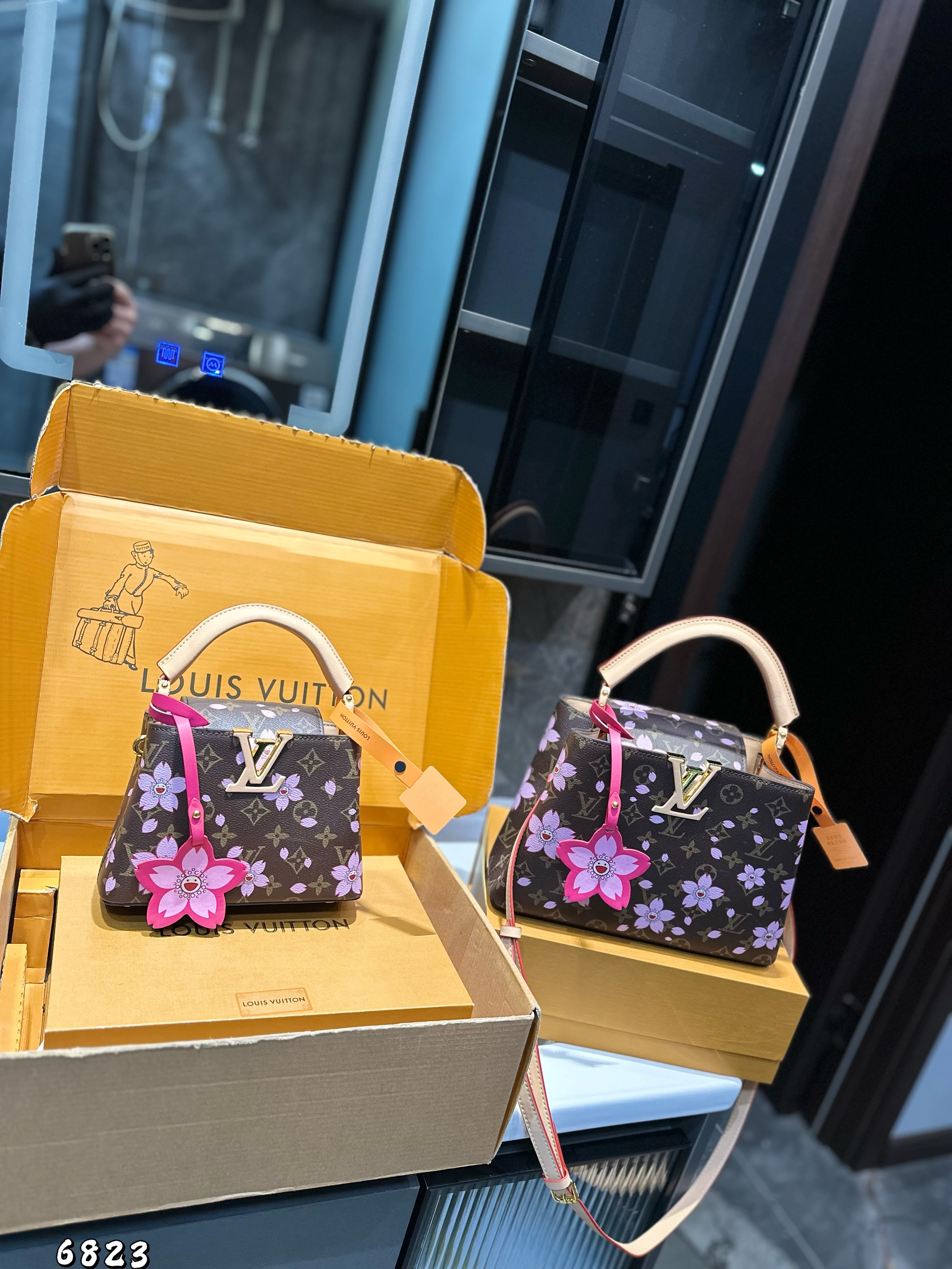 LV Capucines cherry blossom bag