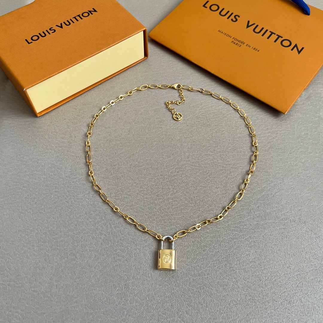LV lock necklace