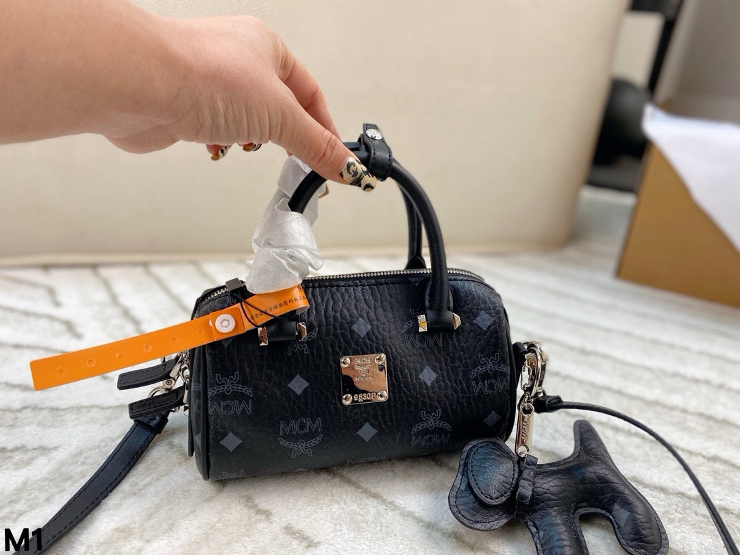 MCM Super Classic mini Boston Pillow bag