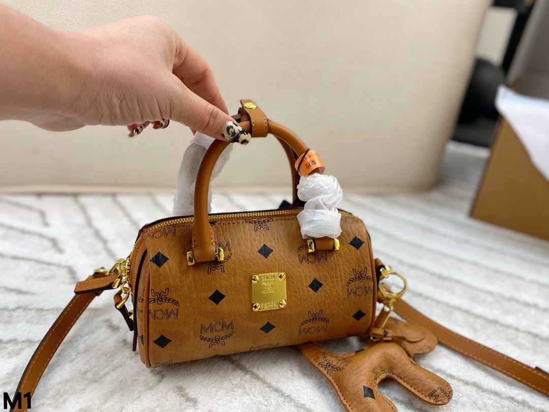 MCM Super Classic mini Boston Pillow bag