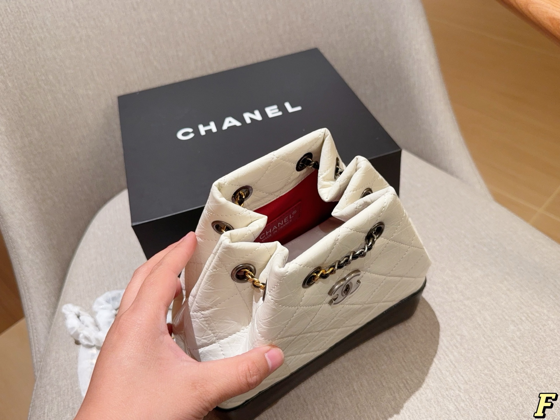 Chanel gabrielle stray pull-out backpack
