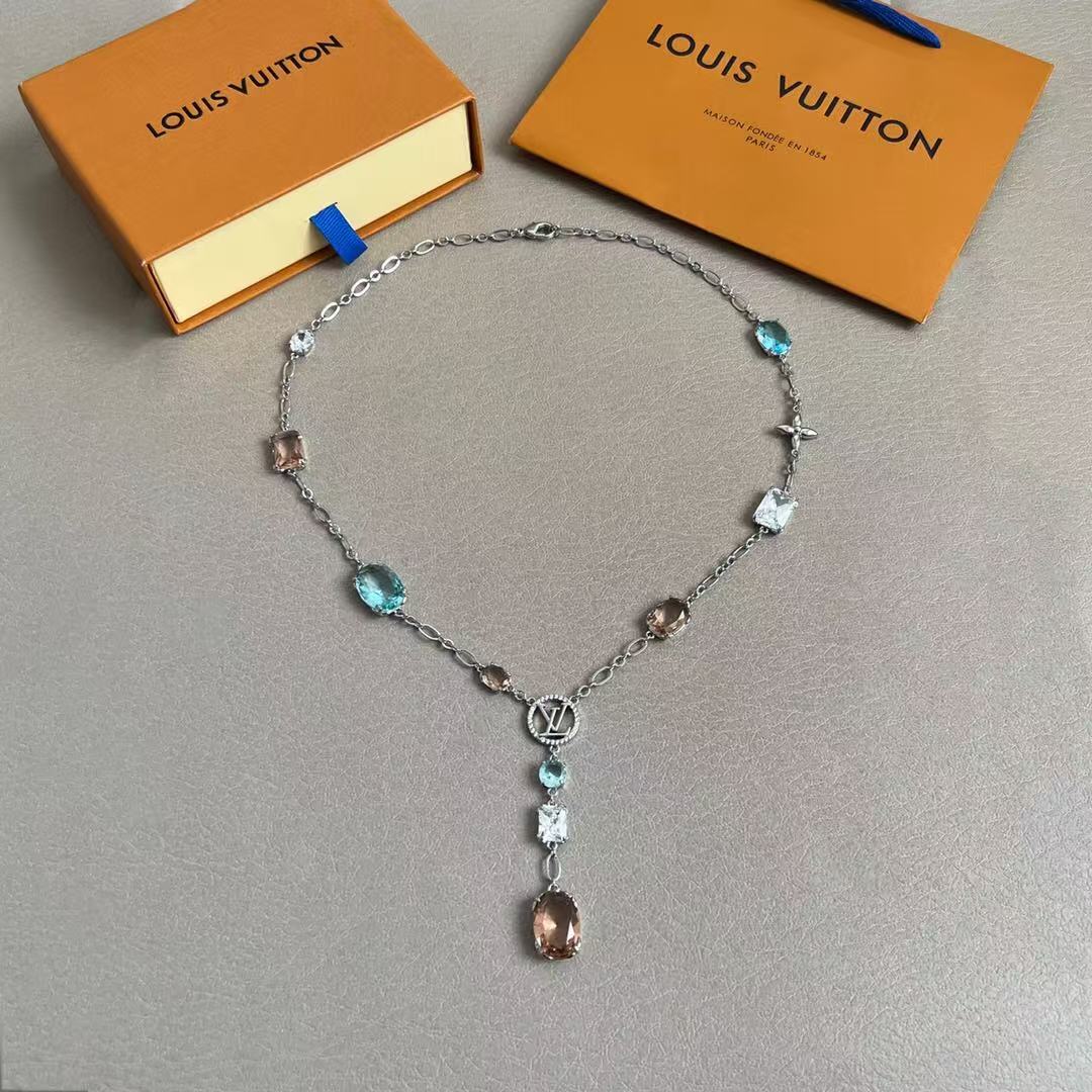 LV gemstone necklace