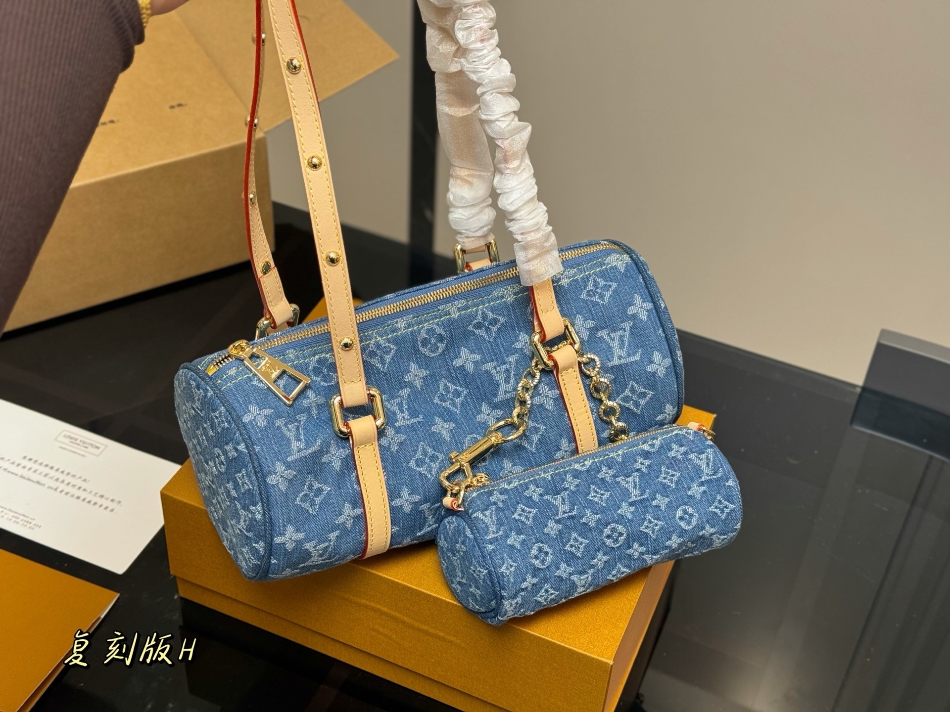 LV Denim  shoulder armpit bag