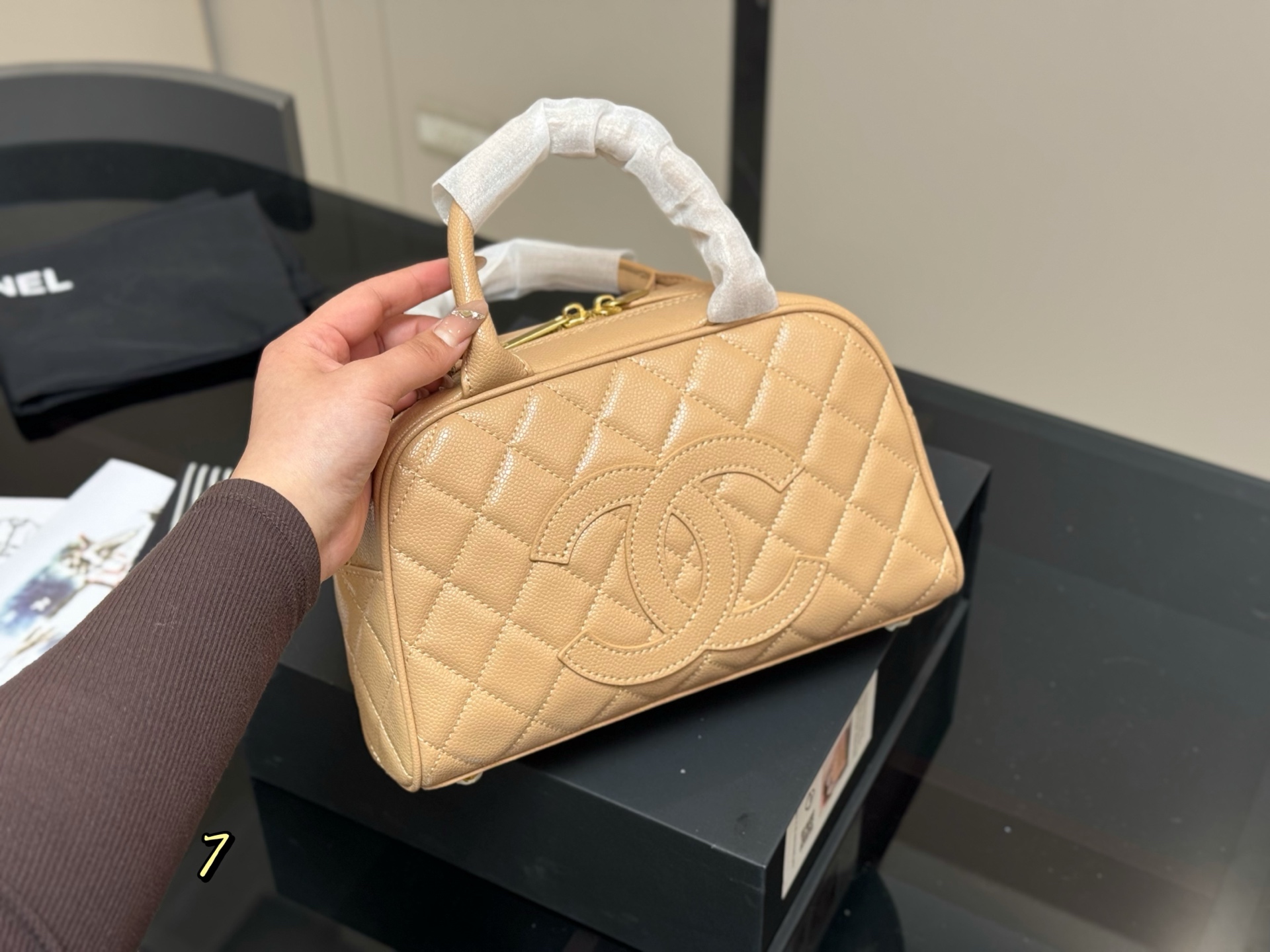 Chanel vintage bowling bag
