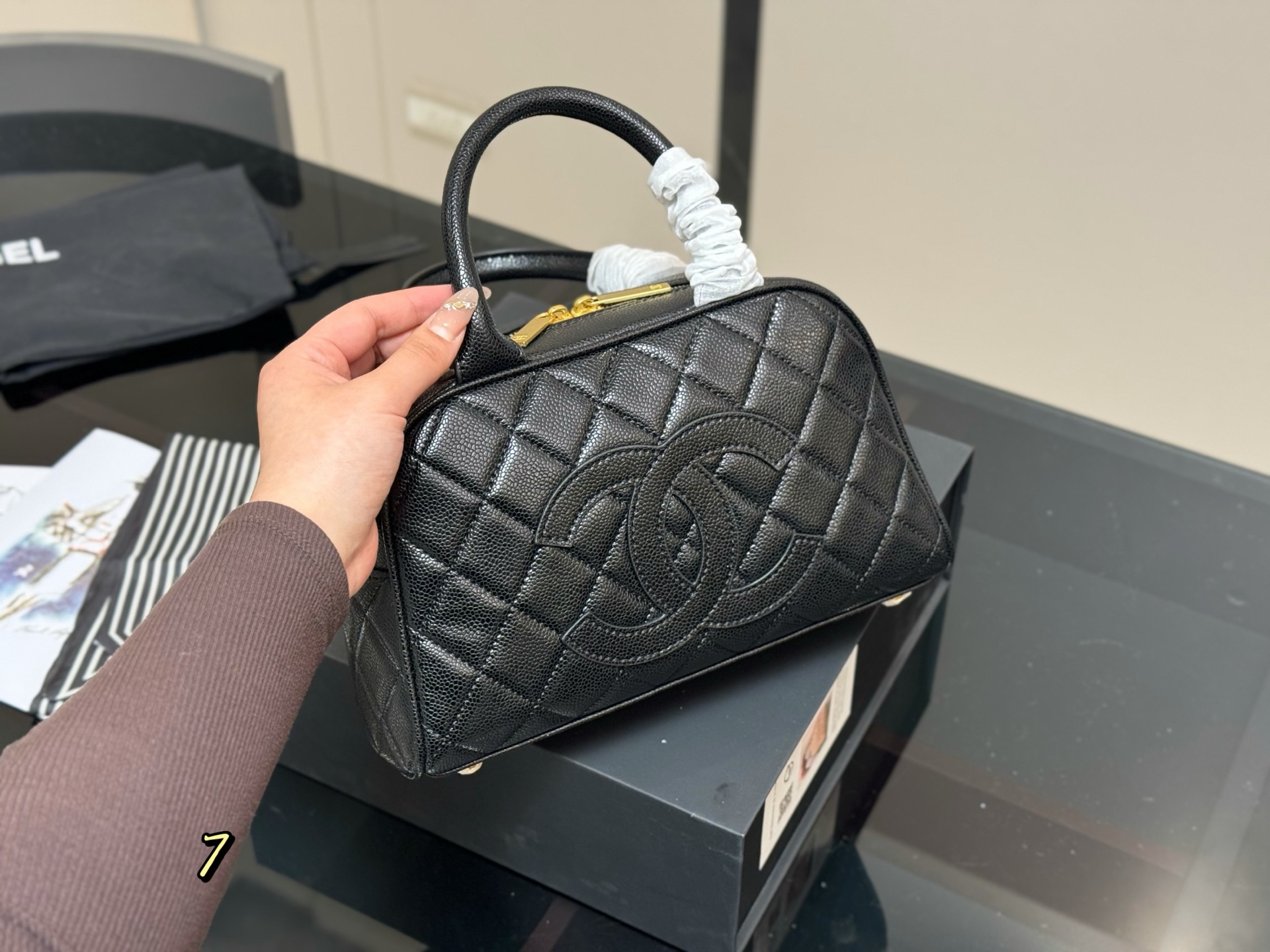 Chanel vintage bowling bag
