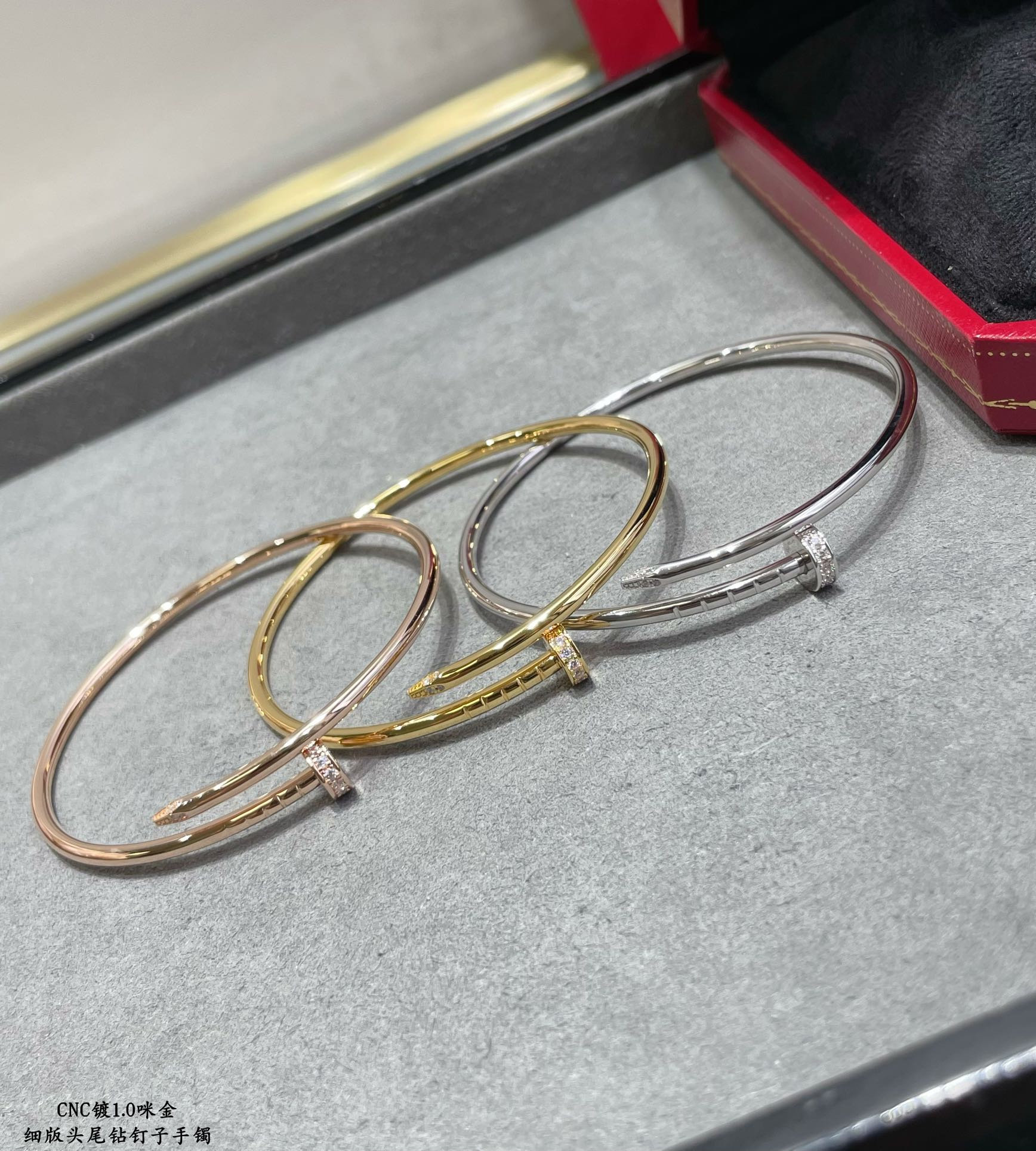 Cartier diamond nail bracelet
