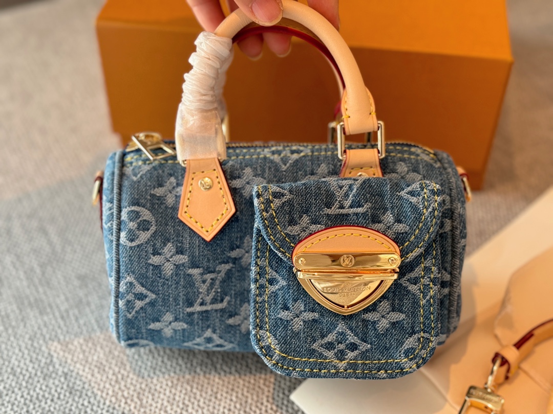 LV Denim nano speedy