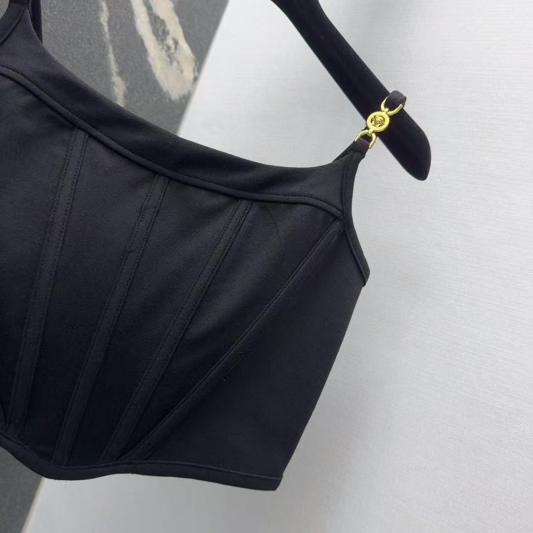 Versace Medusa corset halter