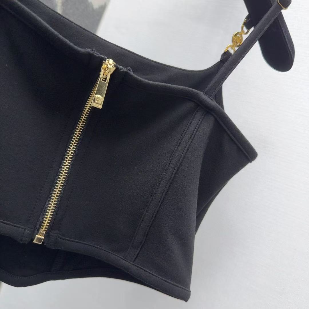 Versace Medusa corset halter