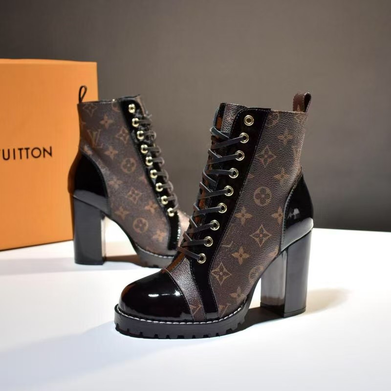 LV Classic High Heel Moccasin Boots