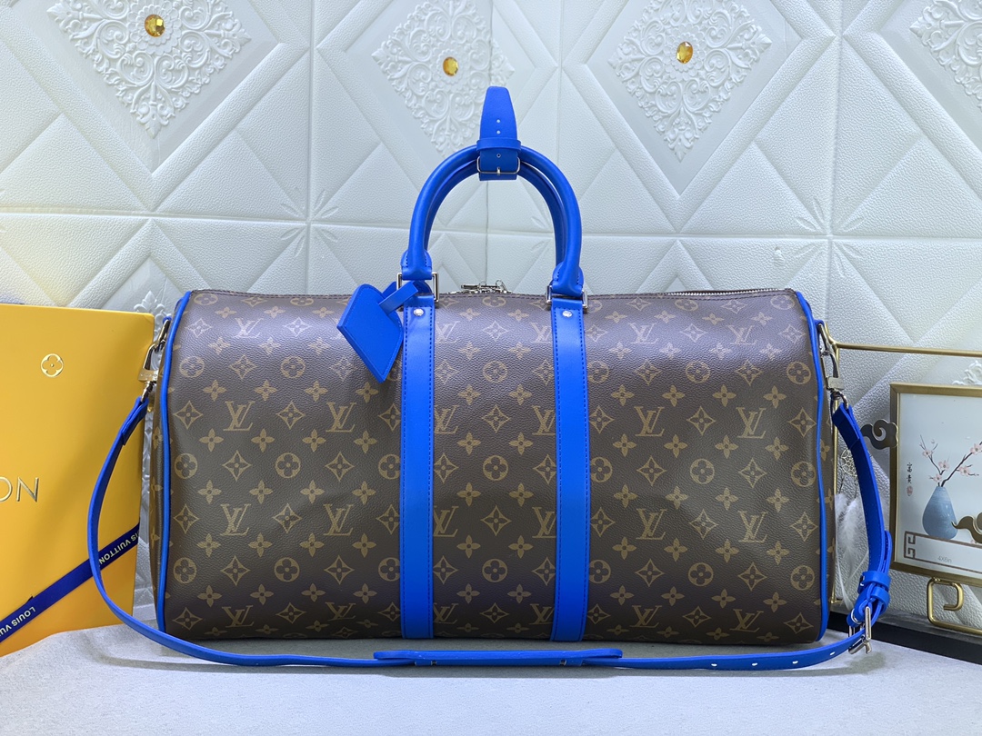 LV Keepall Bandoulière 50 Monogram Macassar BAG