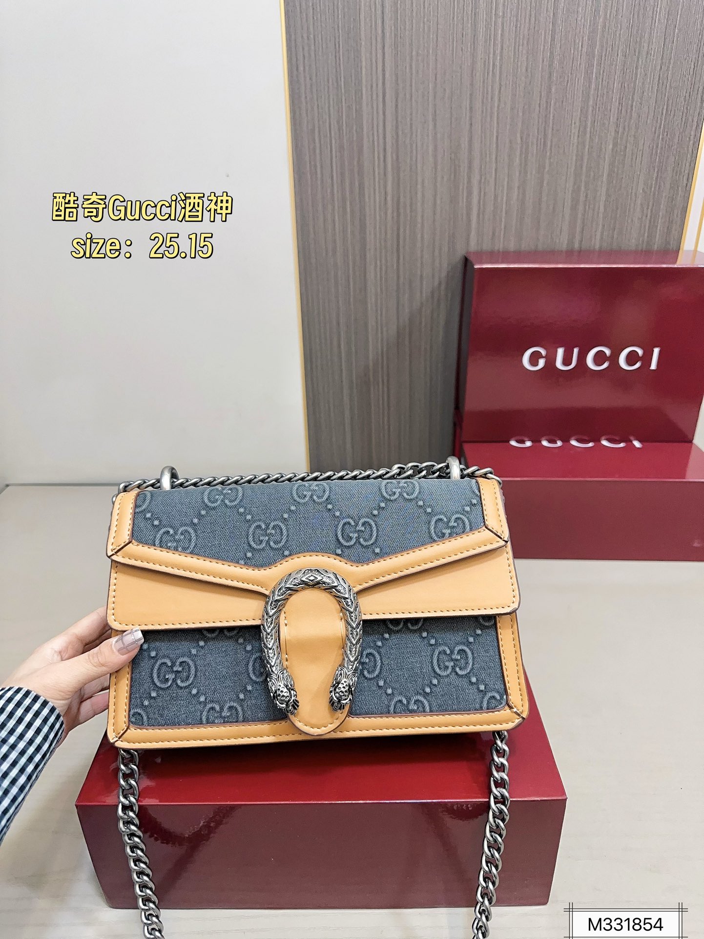 Gucci denim God of Wine bag