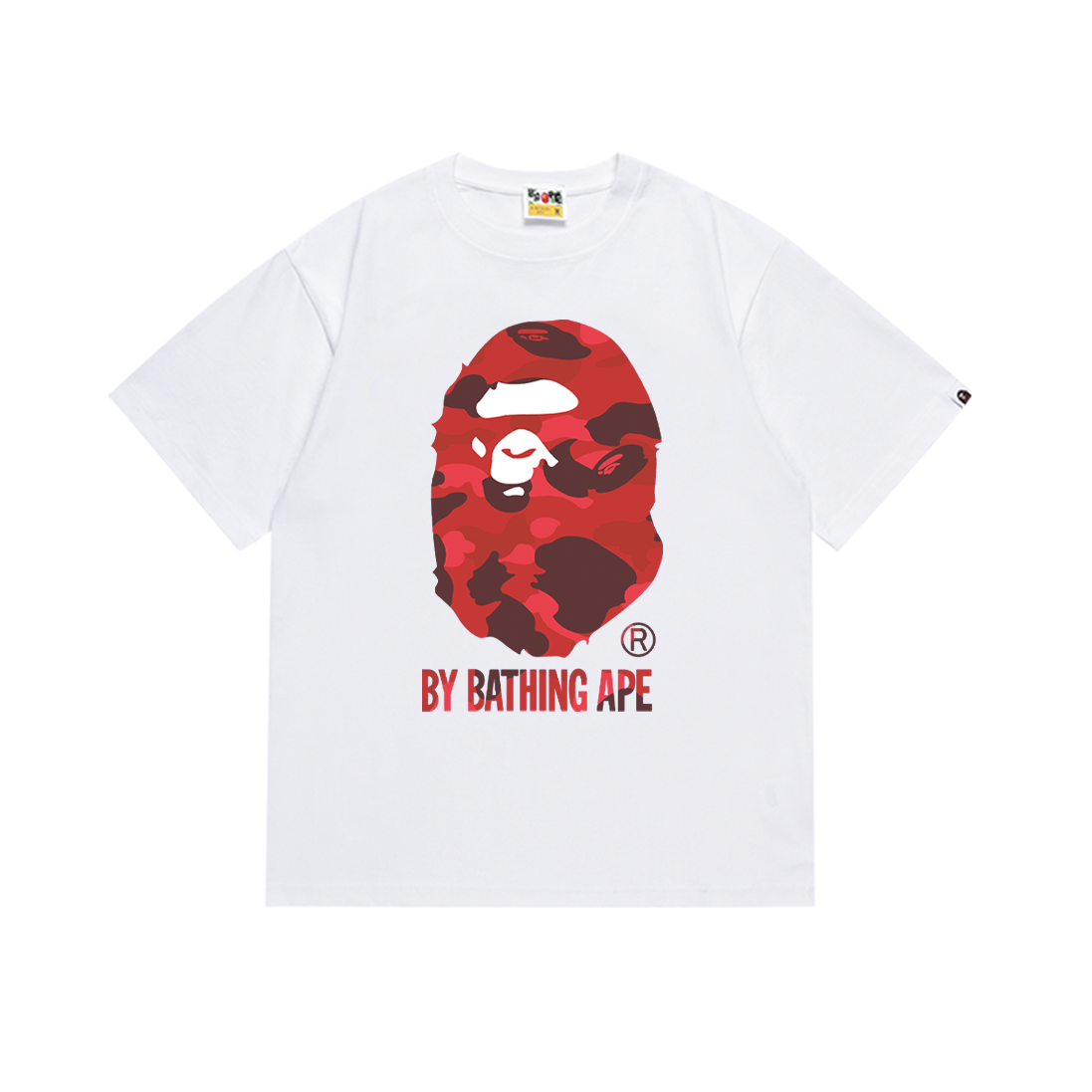 Bape Camouflage gorilla head letter print short sleeve T-shirt