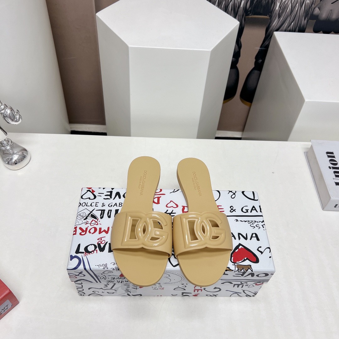 D&G 24vs Best-selling collection - round-toe flat-bottomed flip-flops