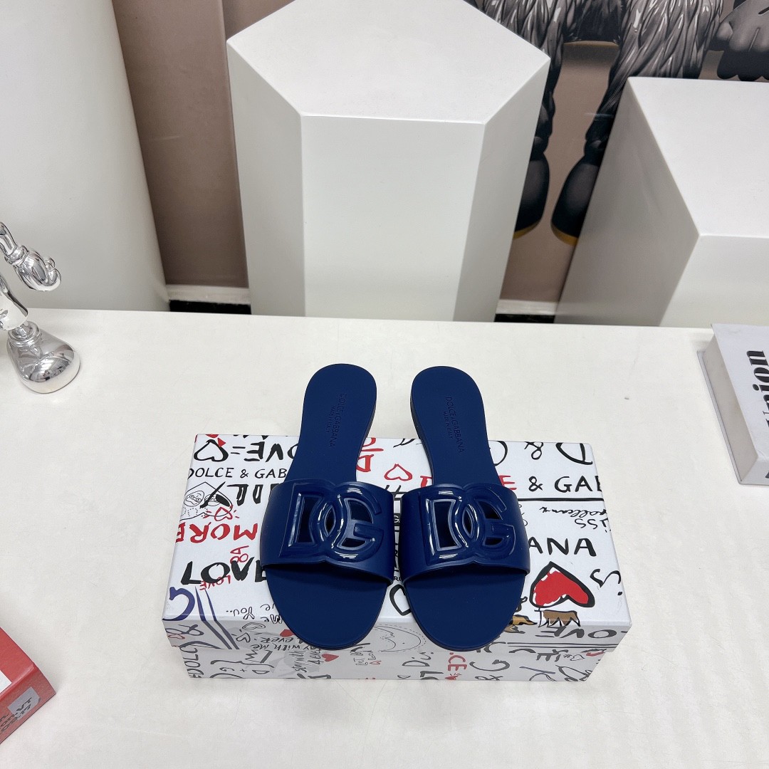 D&G 24vs Best-selling collection - round-toe flat-bottomed flip-flops