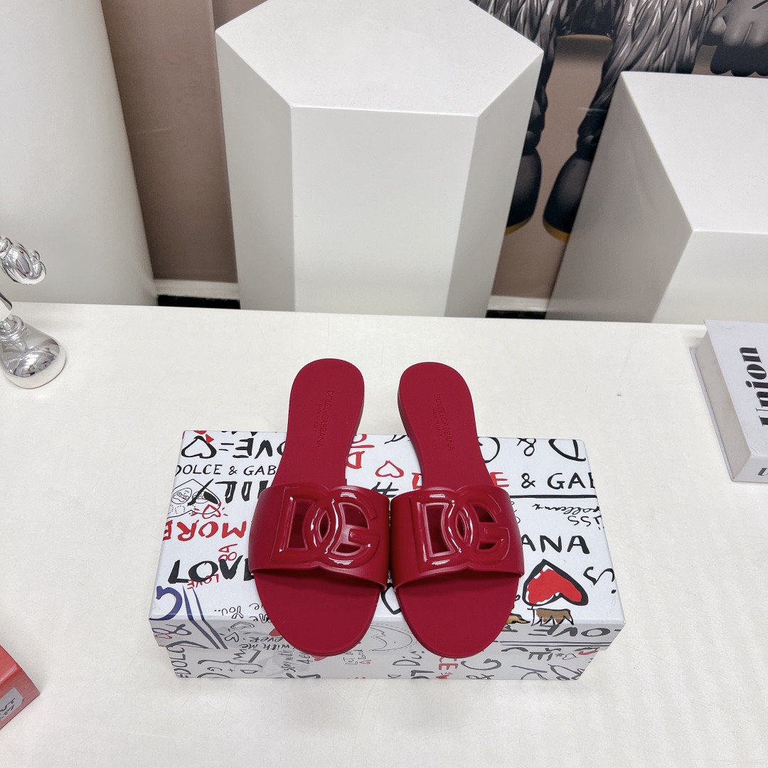 D&G 24vs Best-selling collection - round-toe flat-bottomed flip-flops