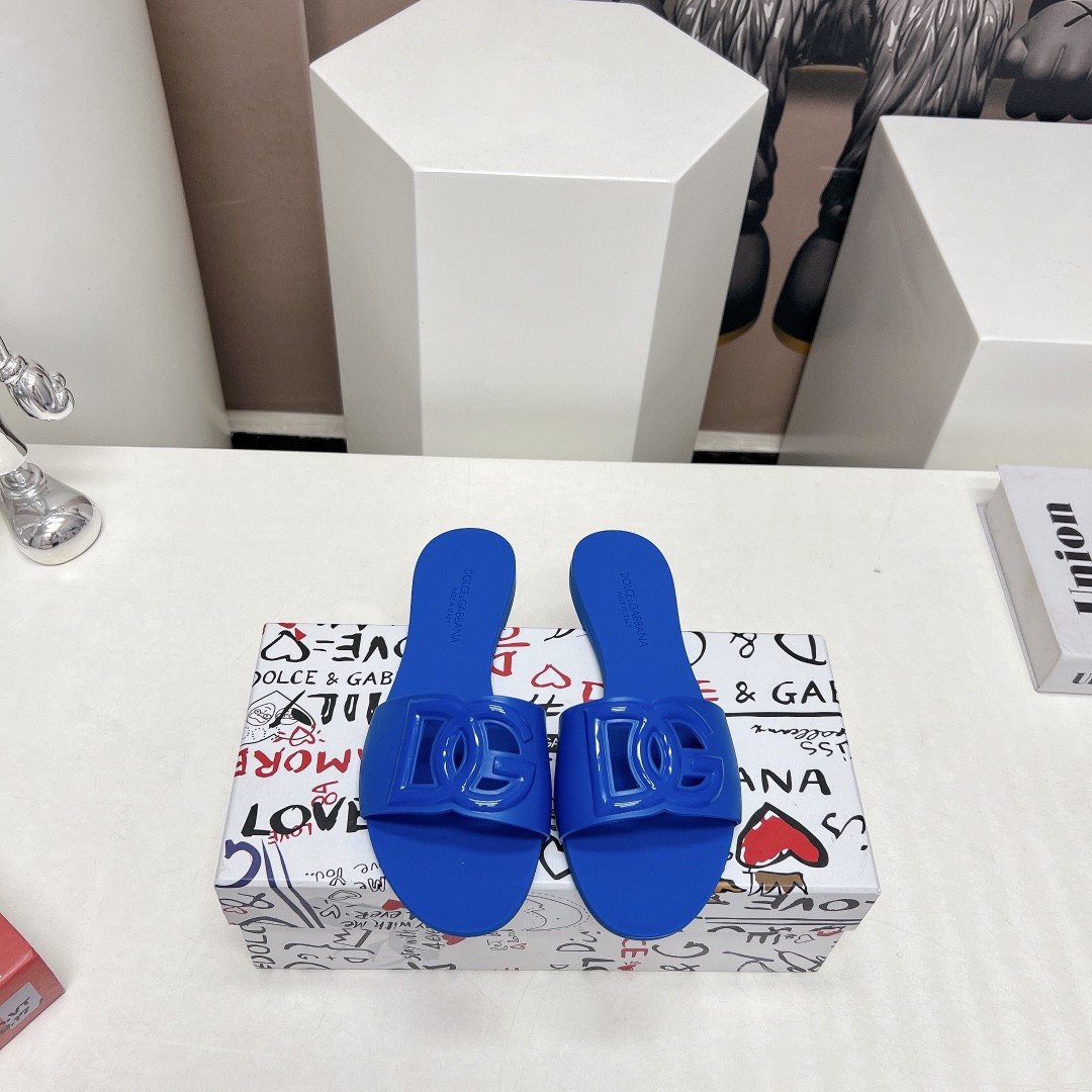 D&G 24vs Best-selling collection - round-toe flat-bottomed flip-flops