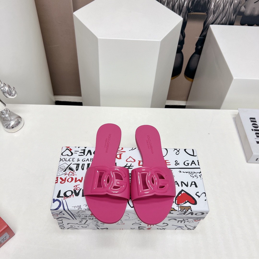 D&G 24vs Best-selling collection - round-toe flat-bottomed flip-flops