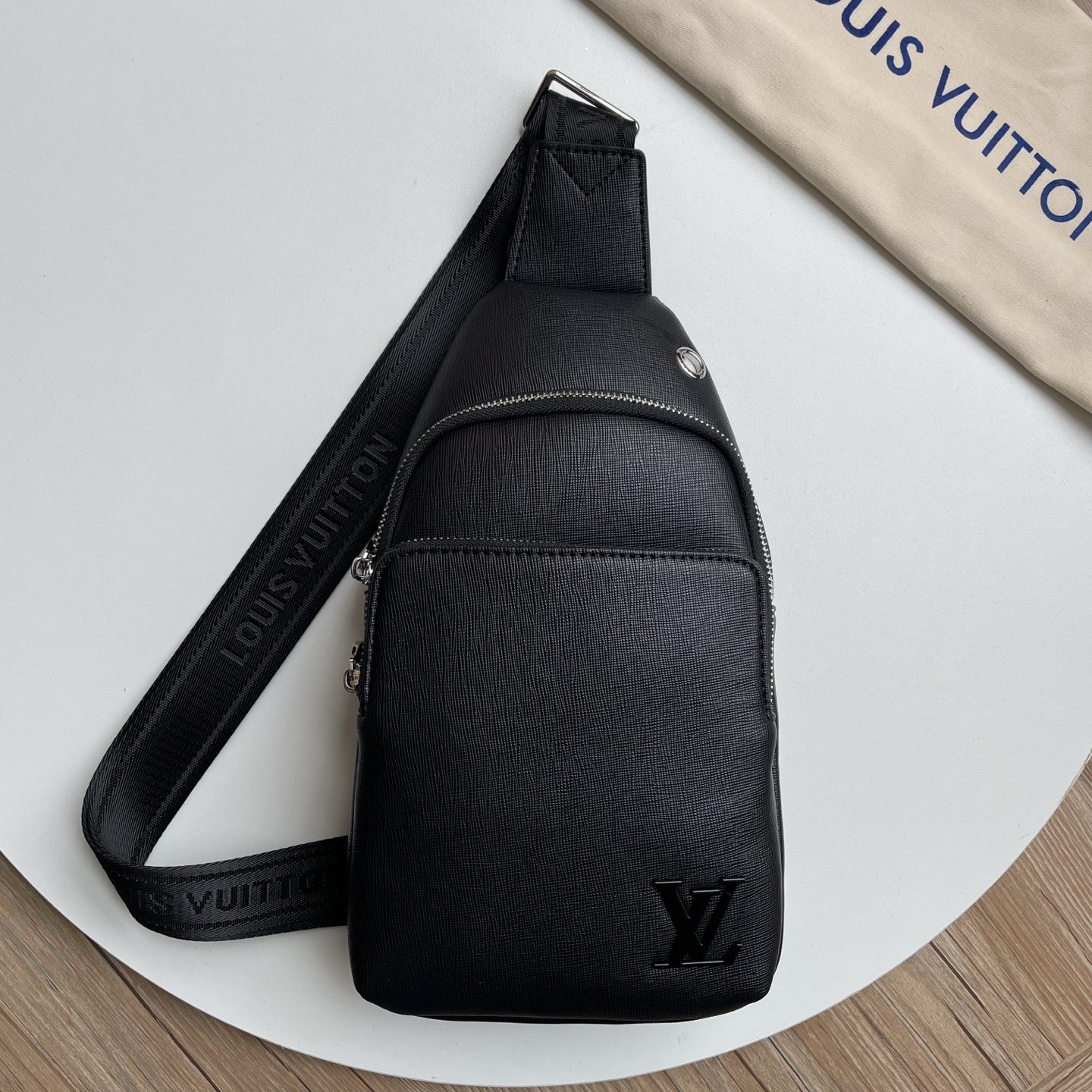 Top version LV monogram shoulder Backpack genuine leather men's bag