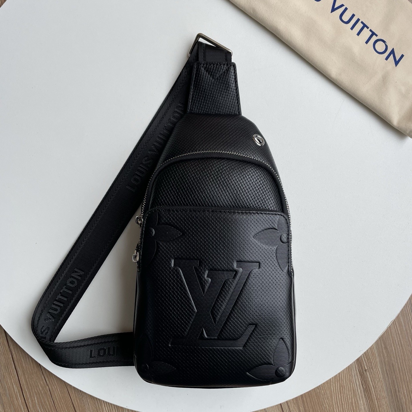 Top version LV monogram shoulder Backpack genuine leather men's bag