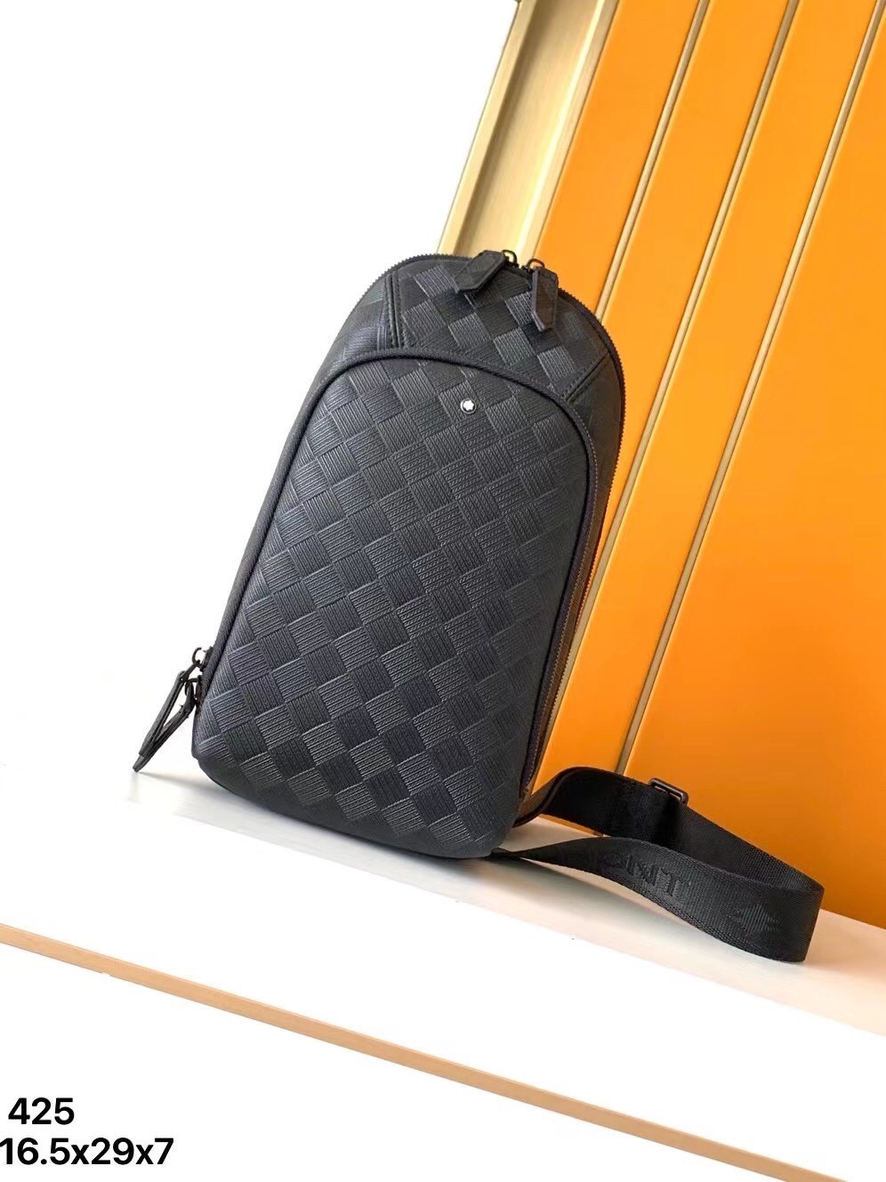 Top version LV monogram shoulder Backpack genuine leather men's bag