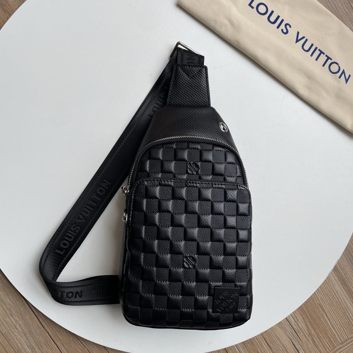Top version LV monogram shoulder Backpack genuine leather men's bag