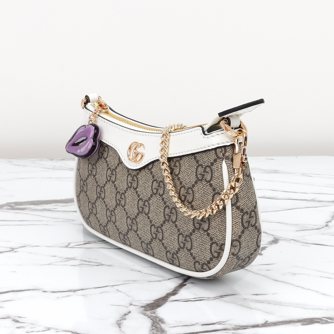 Gucci Special counter quality leather chain bag