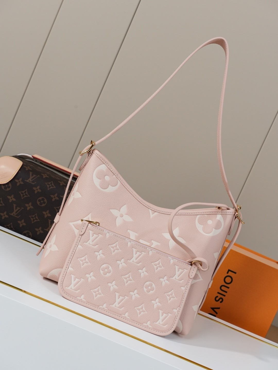 LV CarryAll Monogram Emeinte Milky Way handbag
