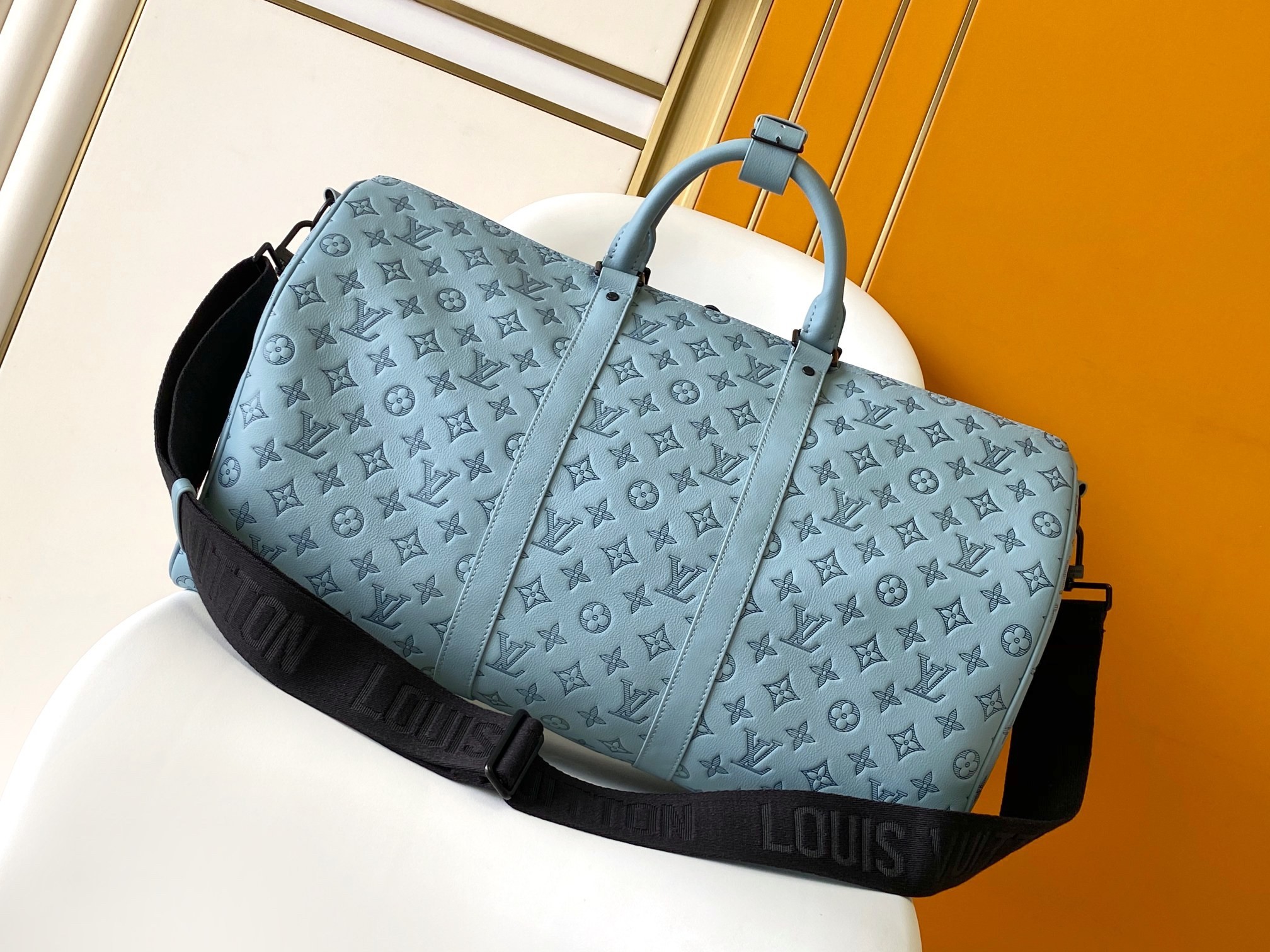 LV keell 50 monogram shadow leather bag