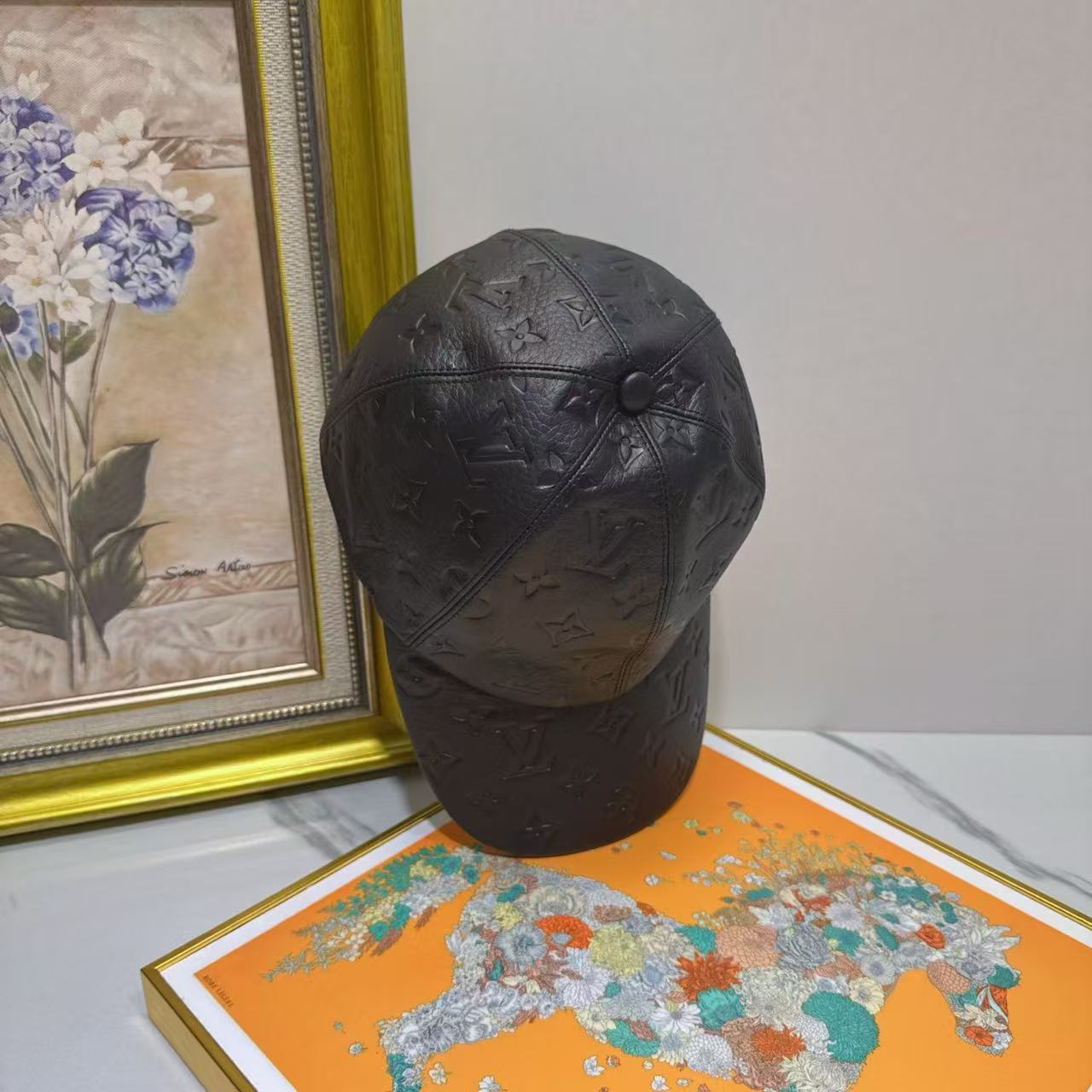 LV lambskin baseball cap